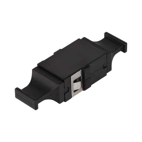 LANMASTER MPO optical adapter without flanges, black